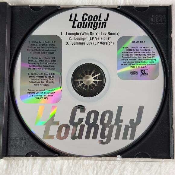LL Cool J – Loungin’ CD Single 1996 Def Jam Records Hip Hop R&B Remix Summer Luv - Picture 3 of 4
